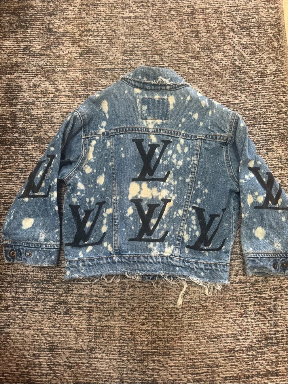 Levi's Light Blue Bleach-Splatter Denim Jacket